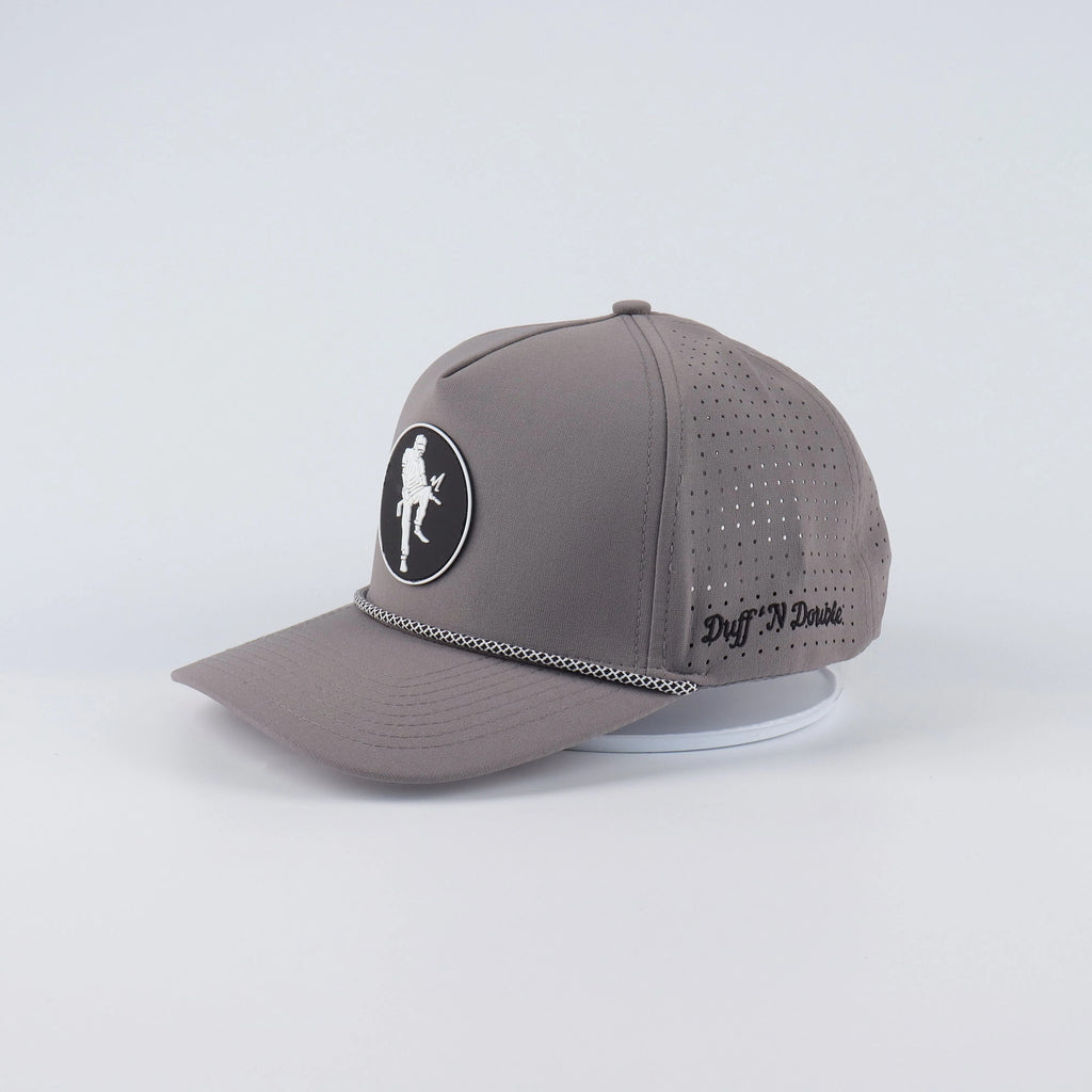 Gray performance snapback