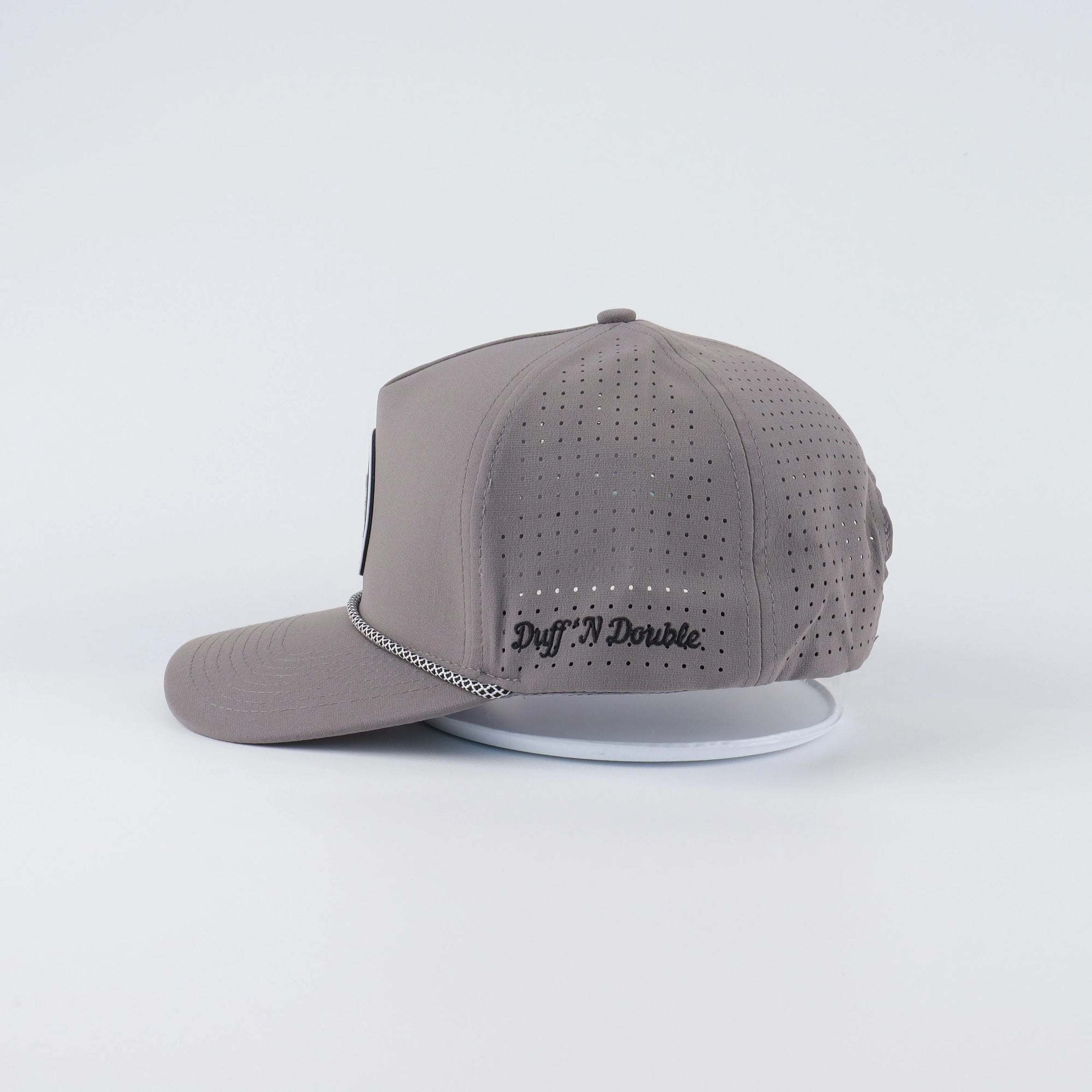 Gray performance snapback