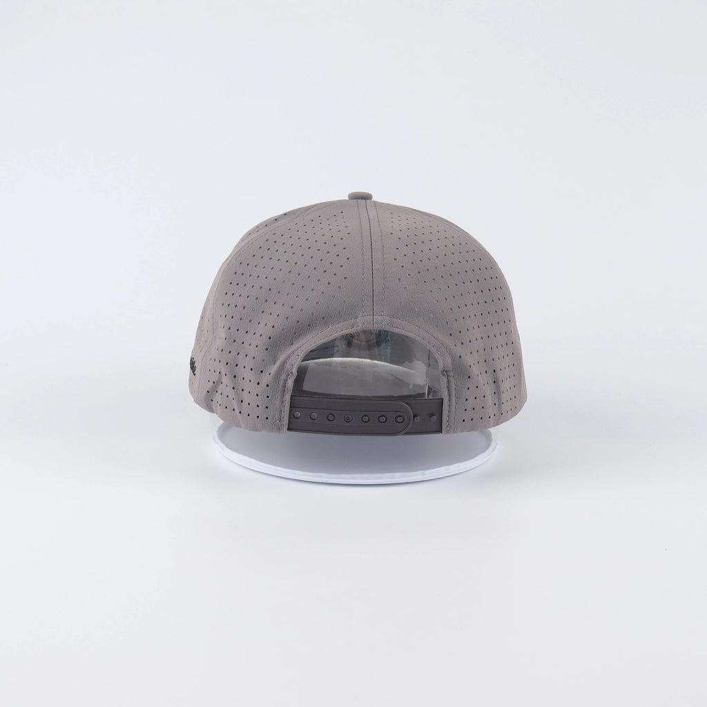 Gray performance snapback