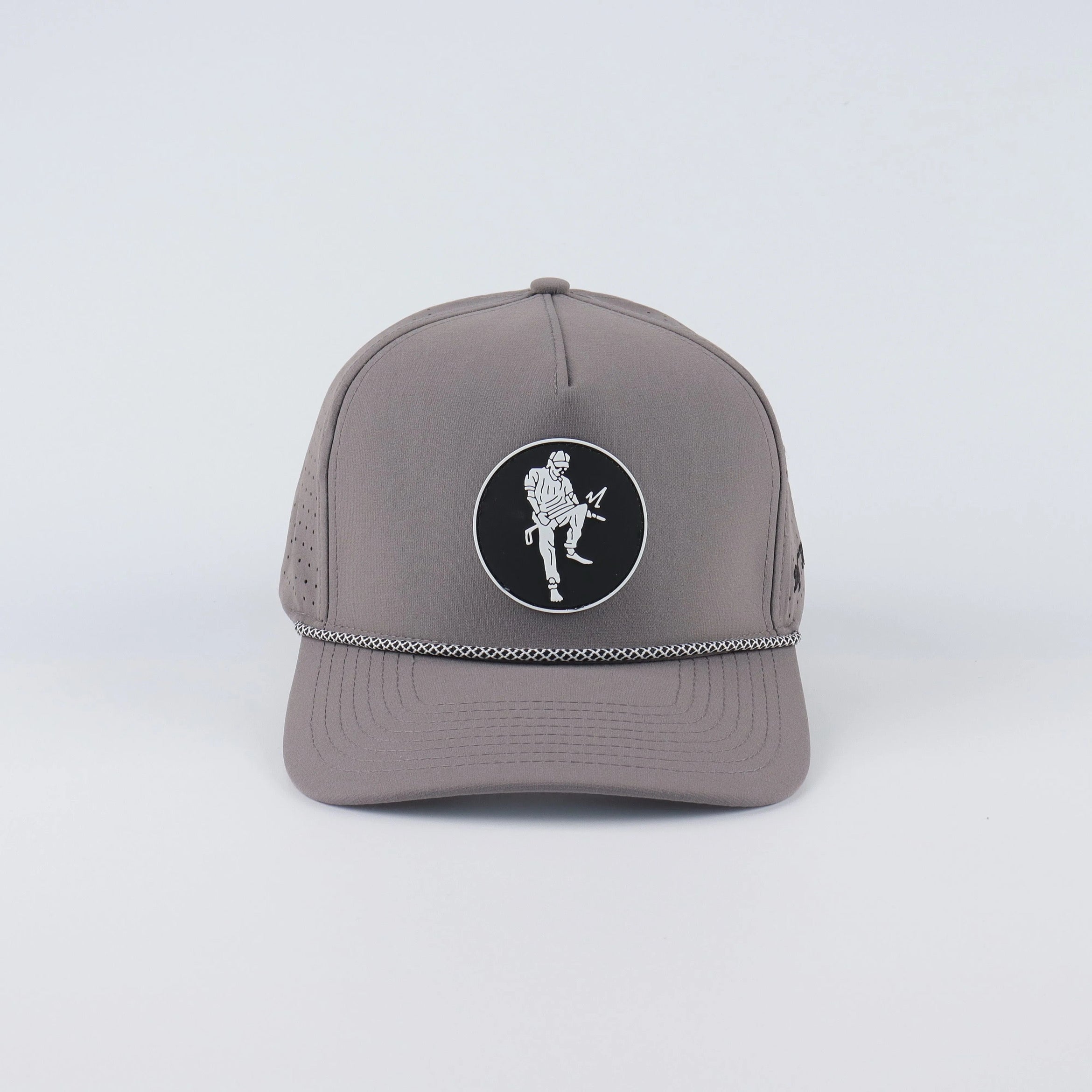 Gray performance snapback