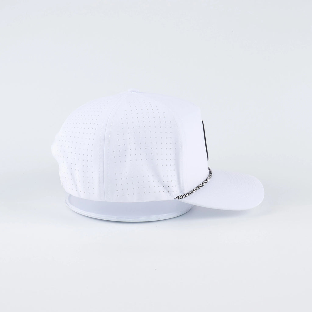 White performance snapback
