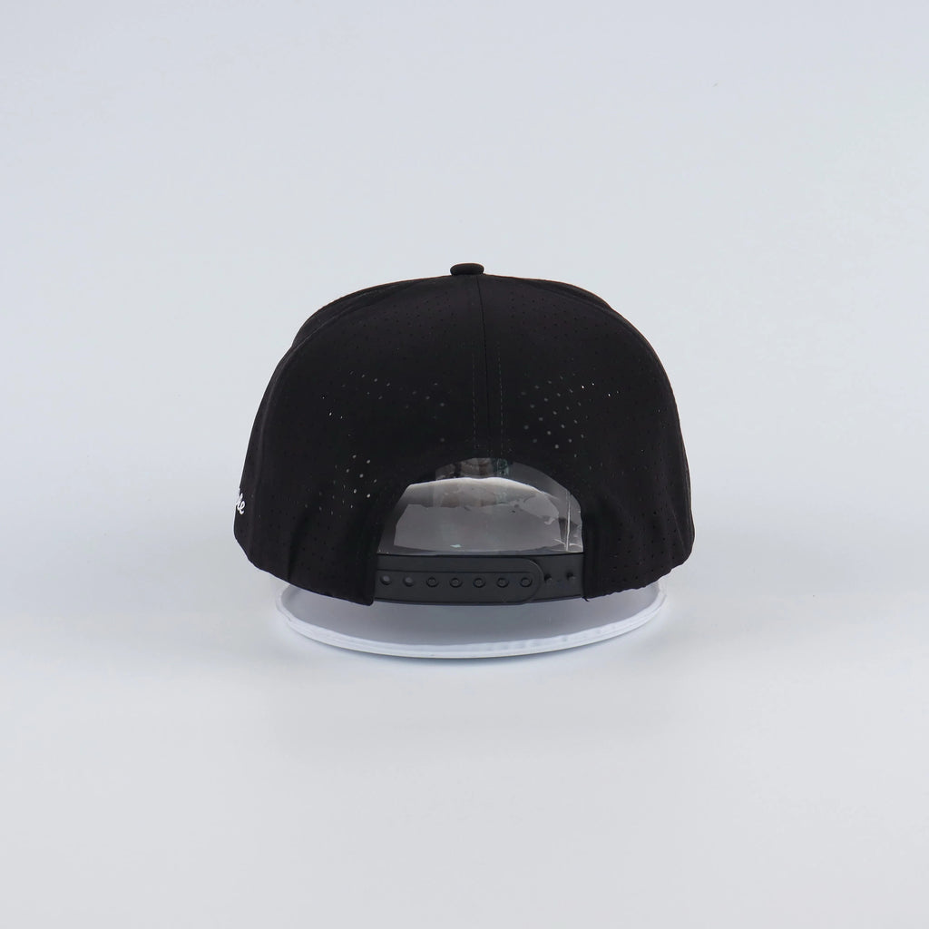 Black performance snapback